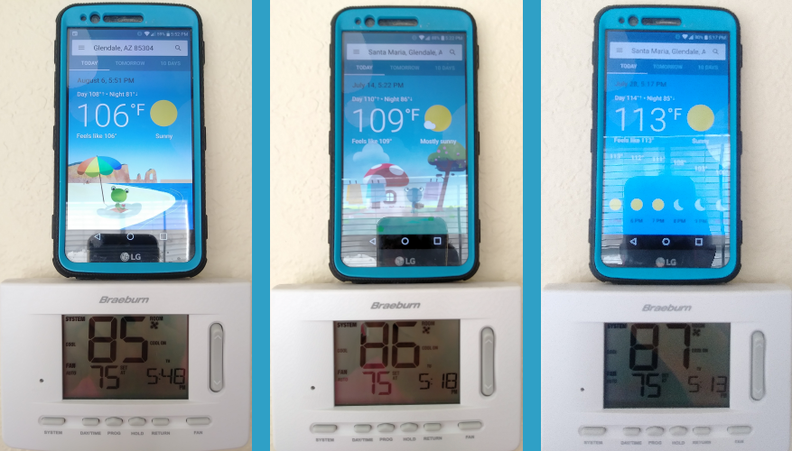 Inside Temp 85 86 87 Degrees