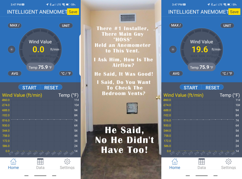 Hallway Vent With Wind Value