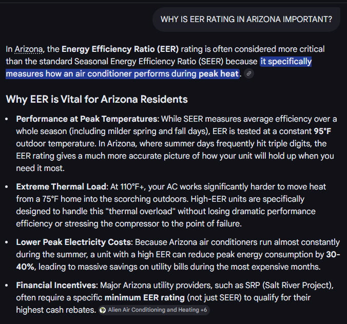 Why Is EER So Important In AZ AI Response 2026